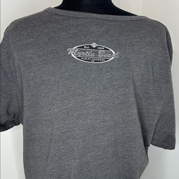 Harley-Davidson Women’s 2X Mesh Front Tee – Cool Gray - Picture 4 of 6